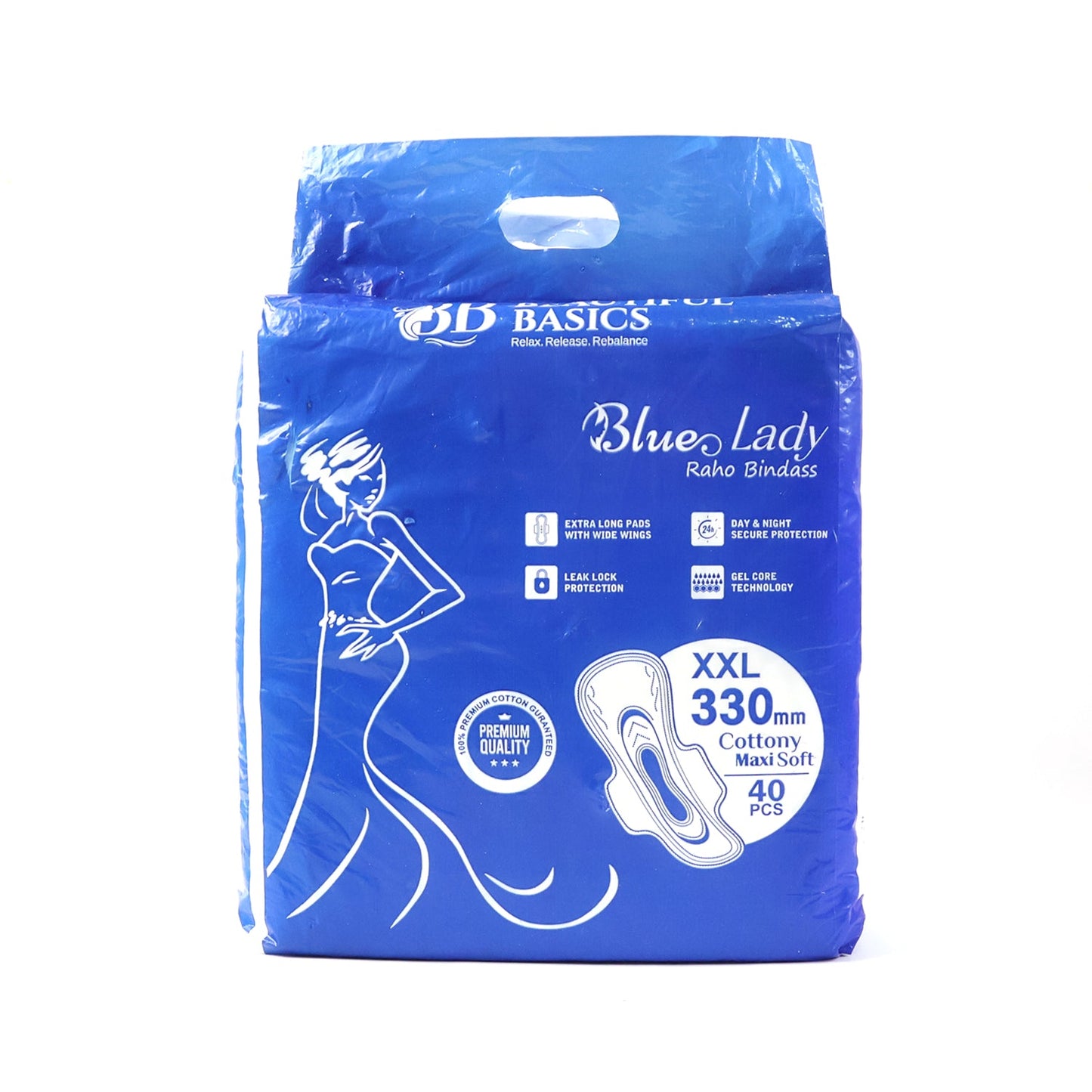 Beautiful Basics Blue Lady Long Pads (330mm)