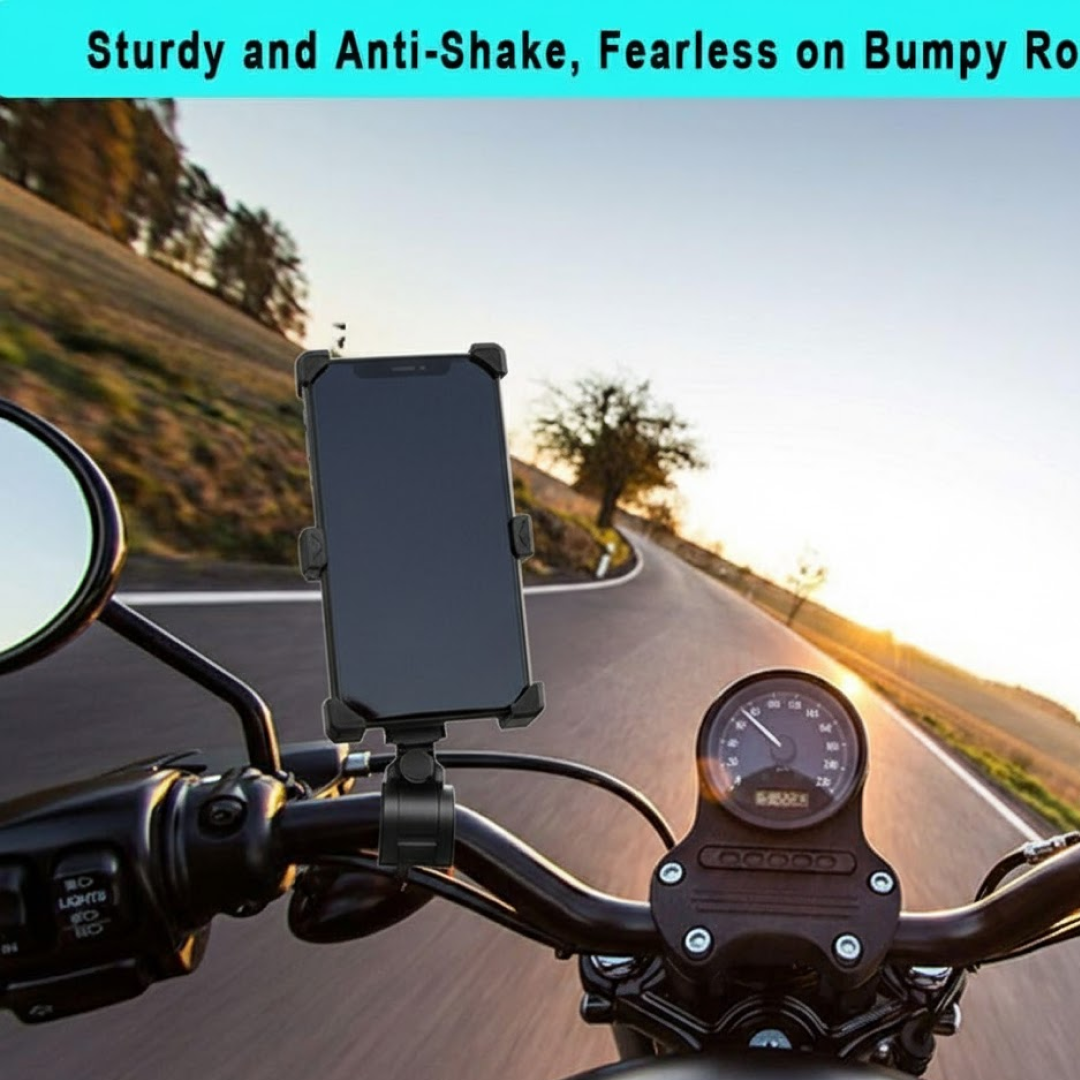 Mobile Phone Holder  View Mirror Mount Solid Metal Cradle for Bike and Phones