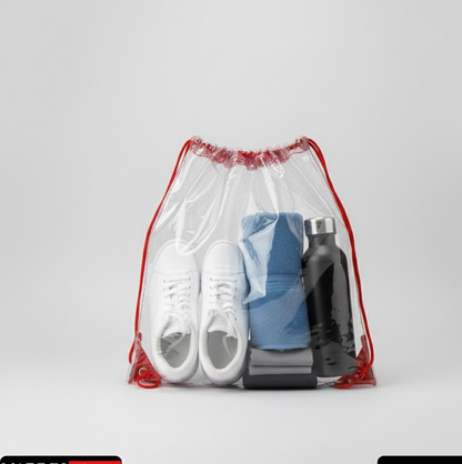 Transparent Waterproof Plastic Stadium Bag – Gym, Travel & Sports